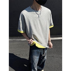300克得物重磅100纯棉AB双面结构感光板短袖T恤男RH5009-特P38，男装T恤，星座610B-1