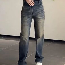 1506/QH850/P52夏季新款男士牛仔裤直筒刺绣高端休闲弹力百搭男裤，男装牛仔裤，星座1506