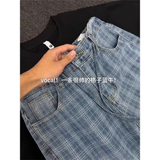 美式复古水洗直筒牛仔裤男高街宽松百搭牛仔裤，男装牛仔裤，星座410-7