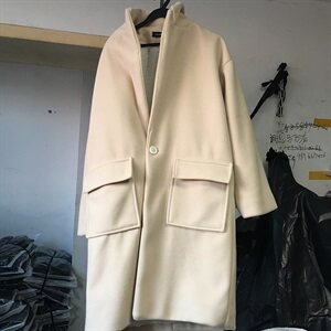 加绒加厚挺阔柔软情侣呢大衣A450图片