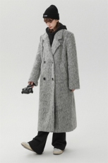 中性风长毛马海毛财阀灰西装大衣加厚羊毛大衣YM77717P210控298，男装西服套装，星座227-7