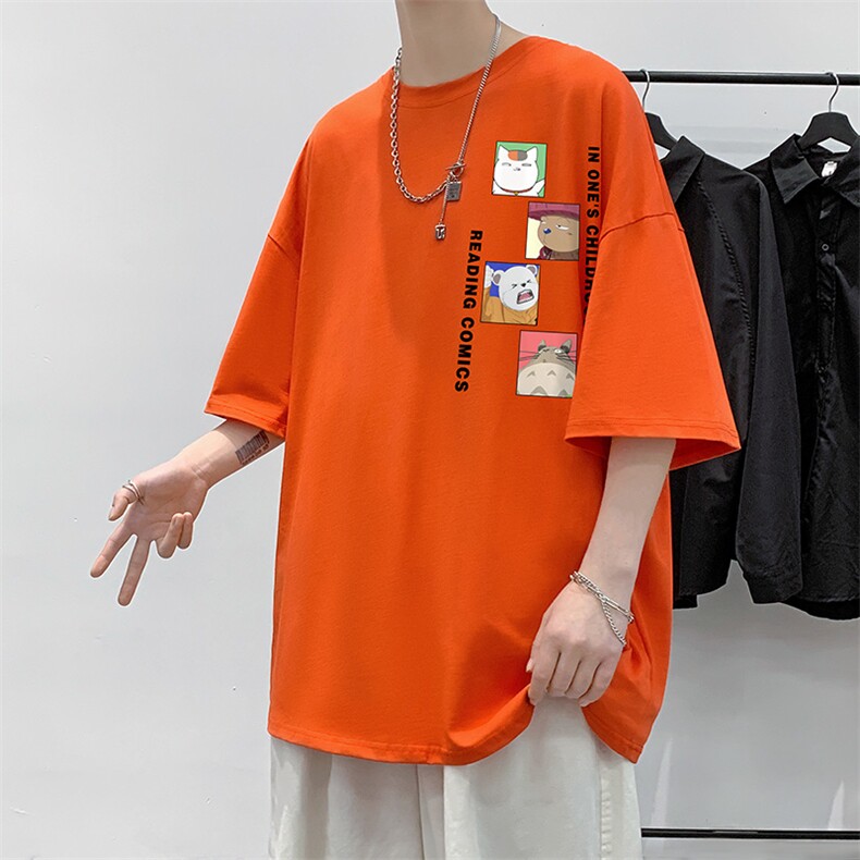 短句敏 电商A088-DT8538-TP20 100 夏季新款大码宽松短袖T恤男1图片