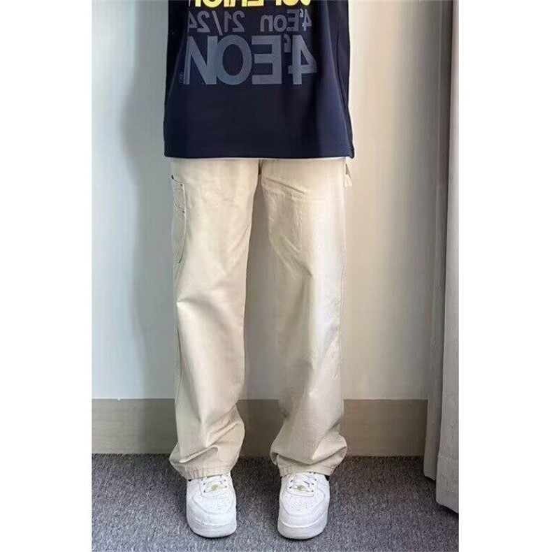春季日系休闲工装裤口袋宽松直筒时尚长裤网图K4541-P40,男装休闲裤,星座1001-1