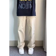 春季日系休闲工装裤口袋宽松直筒时尚长裤网图K4541-P40，男装休闲裤，星座1001-1