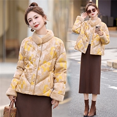 新中式短款羽绒服女2025年冬季新款保暖羽绒外套女，女装羽绒服，美沁