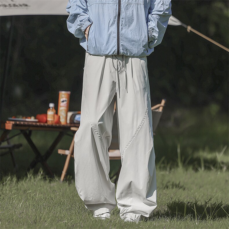 港风休闲抽绳设计宽松大码长裤潮流个性舒适百搭裤子K827TP35控58,男装休闲裤,电商A102B
