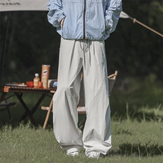 港风休闲抽绳设计宽松大码长裤潮流个性舒适百搭裤子K827TP35控58，男装休闲裤，电商A102B