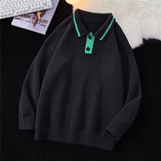 1港风平铺POLO衫领毛衣女套头毛衣男针织衫男外套男8720P60控88，男装Polo衫，星座226-2