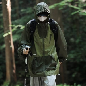 时尚防晒服拼色美式防紫外线薄款情侣宽松外套W108 P40图片
