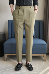 K7231-P70  男士春夏长款修身休闲小西裤图片