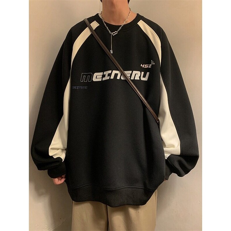 wassuphappy长袖t恤男春秋季重磅美式上衣服潮牌高街宽松打底衫,男装卫衣,星座603-2