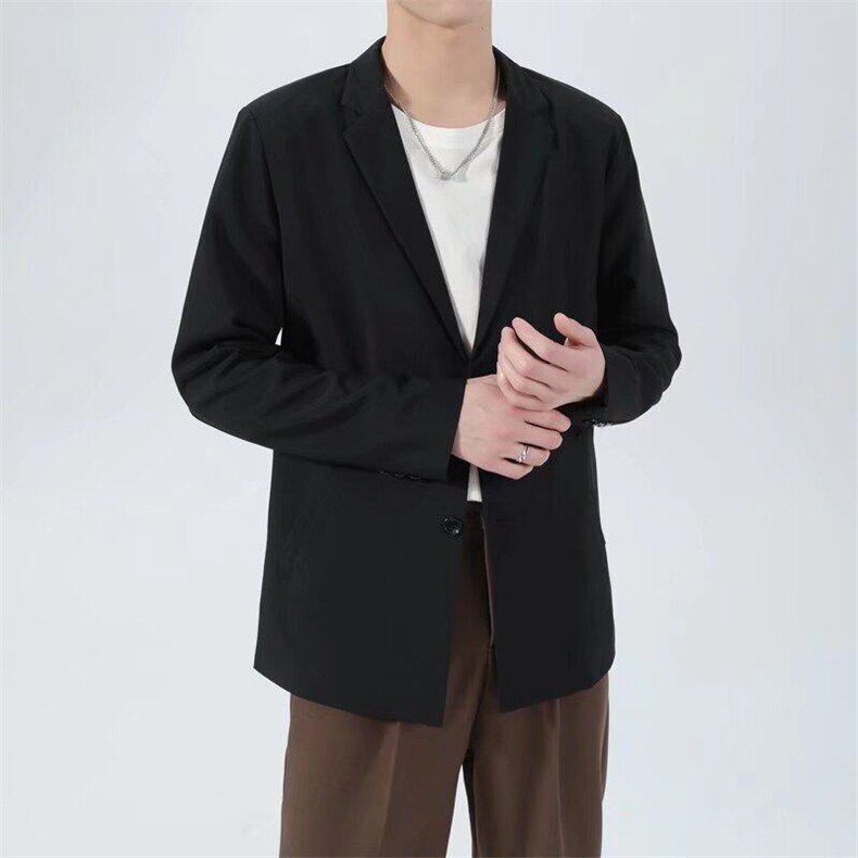 春秋商务风休闲西装外套男垂感韩版抗皱垂感宽松小西服D11,男装西服,星座1116A-2（原606A-1）
