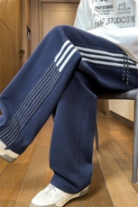 高克重华棉美式三条杠男宽松卫裤K25089特P35K25089J加绒特P40，男装休闲裤，电商A001-1