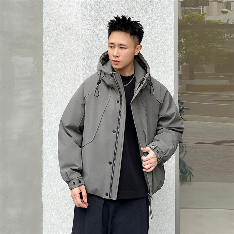 2025新标90白鸭绒连帽男羽绒服日系风外套大码303-P320，男装羽绒服，星座223（原229-2）