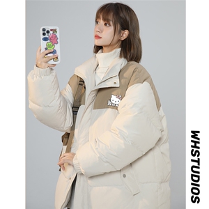 中性风23冬季时尚百搭卡通印花棉服外套TPMY64301特批P85控138图片