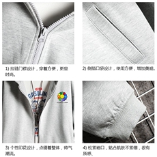 KS21101-P38加绒款-P43连帽开衫卫衣男运动外套大码班服网格，男装卫衣，电商A040A