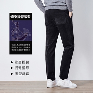 CN270钱塘2020-2中青年男士冬季厚款时尚休闲简约休闲裤P62图片