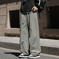 2025休闲男裤秋冬新款复合加厚款直筒松紧伞兵裤1668-2-特P44，男装休闲裤，星座1006-1