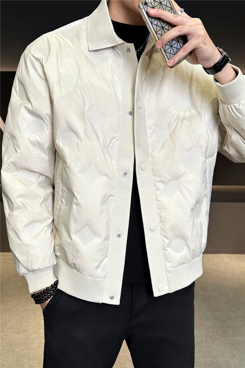 冬季新款男士翻领高工艺压皱轻薄款羽绒服【标50绒】,男装羽绒服,星座414（原B263）