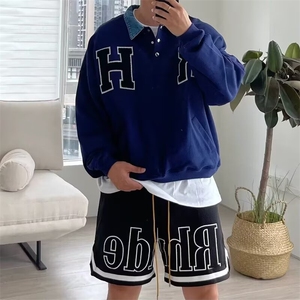 夏季新款美式短裤男潮牌薄款设计感小众宽松大码运动休闲五分裤子图片