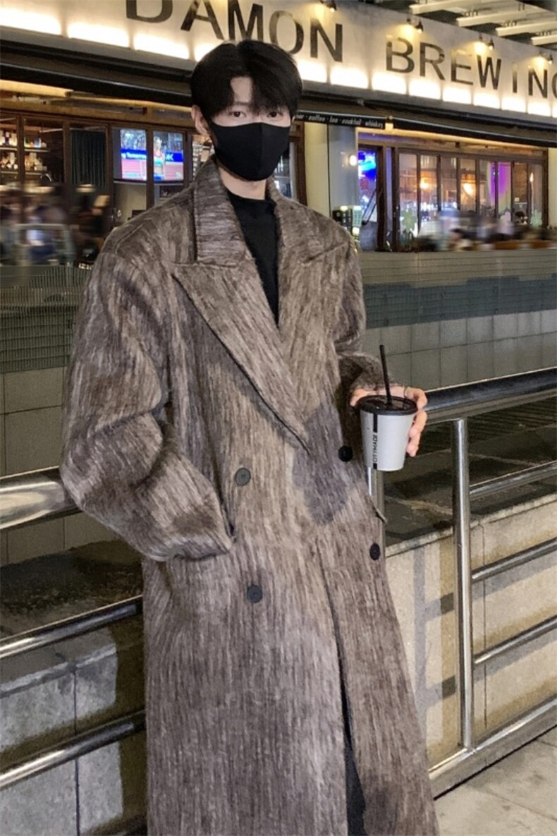 现货韩系秋冬中长款毛呢大衣男高级感痞帅风衣外套812-F639-F138,男装风衣,星座812