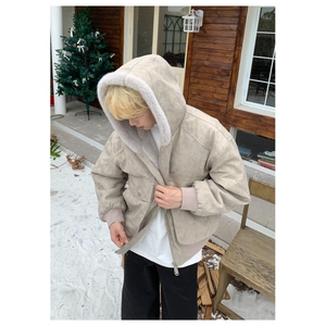 冬季保暖连帽棉服男宽松复古cleanfit座山雕外套潮LMY1900-p115图片