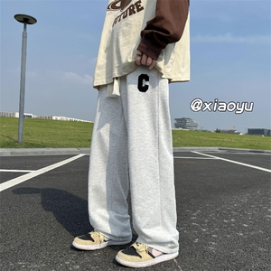 XZ616 秋季新款宽松百搭植绒字母C休闲卫裤 TY381 P50控65图片
