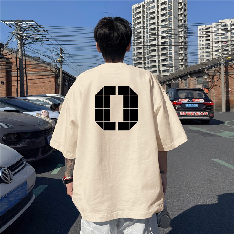 2025夏季新款抖音品质宽松休闲印花短袖dcm313-特批20控38,男装T恤,星座605(原A050)