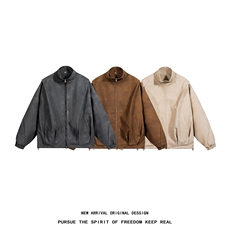 PY9099/P85新款宽松机能风磨砂皮衣皮夹克男休闲百搭痞帅上衣外套，男装夹克，电商A141