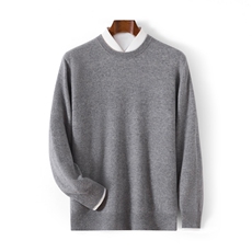 2025年秋季圆领长袖商务绅士时尚百搭通勤男士羊毛衫，男装羊毛衫，赛冬羊绒