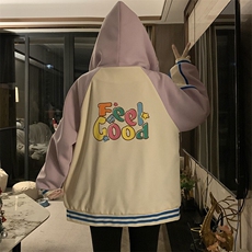 C949-P100学院风棒球服外套少女春秋2025新款初中高中学生宽松，男装棉衣，星座911-2(原星座613-2）