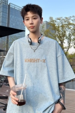 ！2026夏季新款男士重工刺绣碎花短袖T恤百搭半袖T2507特P28，男装T恤，电商B220