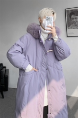 8XL-M90白鸭绒大毛领羽绒服男中长款过膝设计感牛角扣YRFC05P398，男装羽绒服，电商D206-1