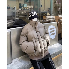 美式短款棉服时尚立领加厚棉衣男冬季潮牌设计宽松面包服百搭棉袄，男装棉衣，星座601-2