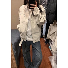 复古立领夹克外套女春秋2025年宽松设计感男女同款上衣潮JW6502，男装夹克，星座1116A（原606A-3）