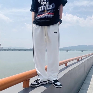 休闲裤男潮流宽松垂感拖地夏季薄款男裤美式高街运动裤K0103-P30