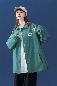 中性 2026秋季简约风趣味图案印花翻领夹克外套 JK310P45控58图片