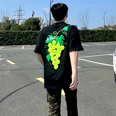 特殊工艺网球毛巾刺绣高品质260克双纱纯棉美式高街短袖T恤，男装T恤，电商A486