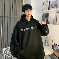 港风新款潮流翅膀印花宽松休闲连帽卫衣JK23521特批45控78，男装卫衣，星座605(原A050)