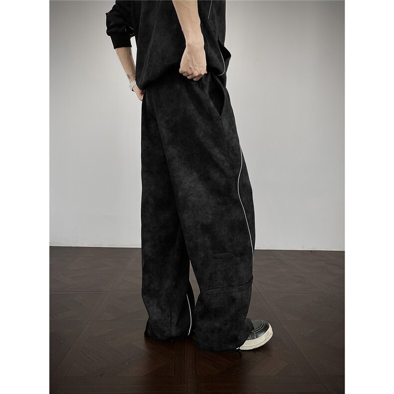 可二开脏脏灰扎染大码M-5XL卫衣WY78064P68卫裤WK78065P68套装，男装休闲裤，星座227-7