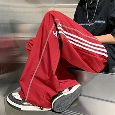 潮新款夏季日系潮流长裤时尚潮牌中腰休闲裤男青春流行宽松型，男装休闲裤，星座716-4