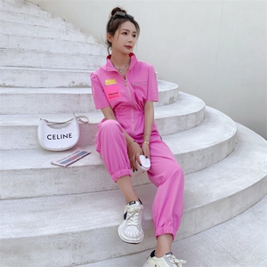 时尚潮流夏季宽松显瘦工装连体裤女图片