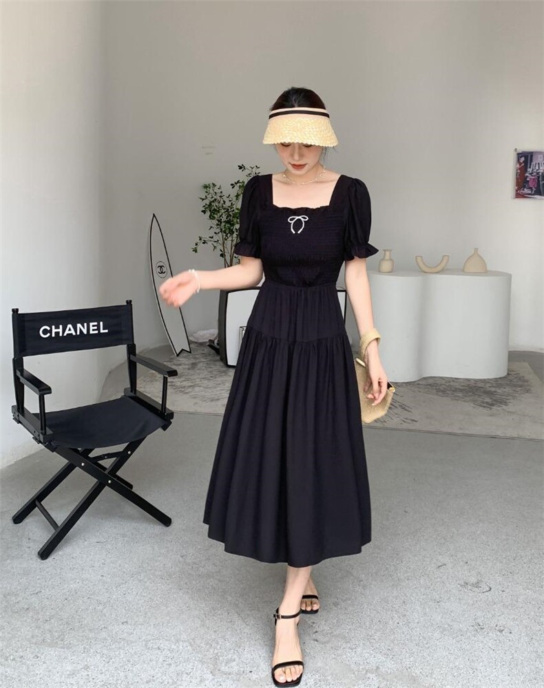 [现货]夏季气质收腰连衣裙，三色，三个尺码，女装连衣裙，依柏璐(1F)