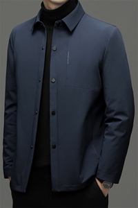 爸爸装羽绒服中年男士商务休闲上衣2023年新款冬季加厚保暖外套图片