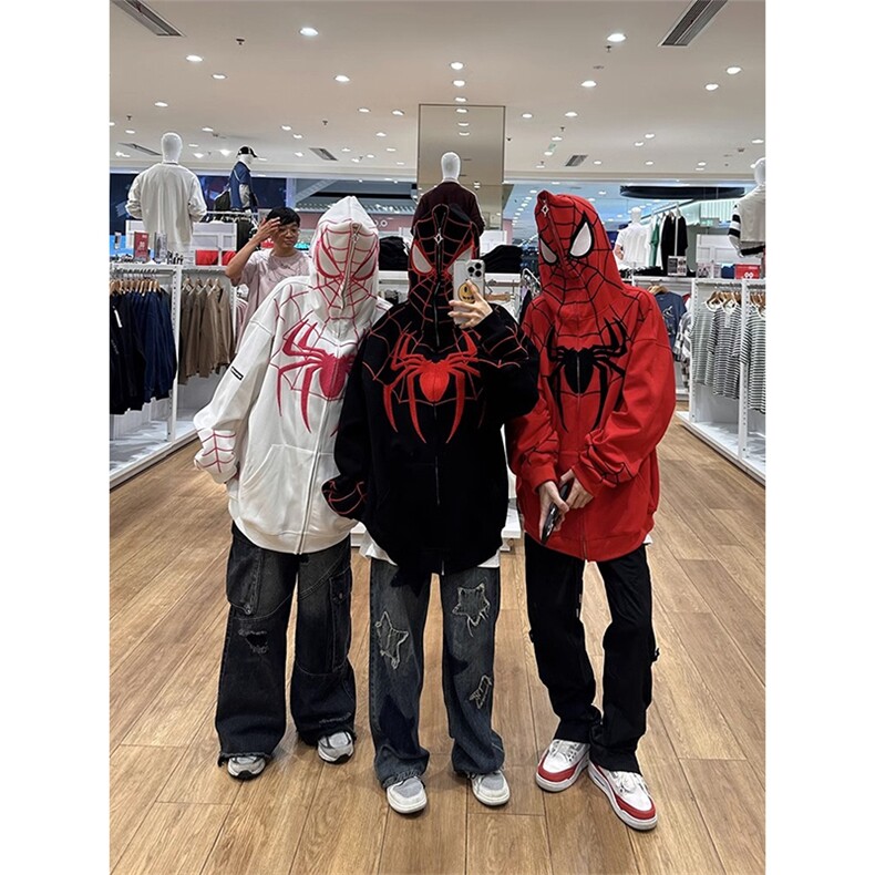B318B-BB05-P70潮牌蜘蛛侠连帽中性卫衣，女装卫衣/绒衫，电商B318B