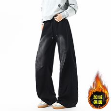 美式复古水洗休闲裤显瘦加绒加厚卫裤男K8687JR（加绒）-特价P49，男装休闲裤，电商A007