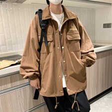 日系复古工装夹克男秋季高街潮流宽松休闲灯芯绒外套W5494-P52，男装夹克，星座512-2