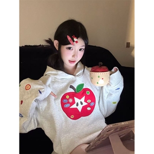 5529-P50原版做工压线+贴布刺绣+大尺寸休闲卫衣薄款/加绒图片