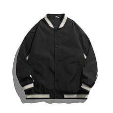 中性风小牛津上衣夹克宽松落肩拼色棒球服外套XZ214-8JK701-P65，男装夹克，星座1204-3