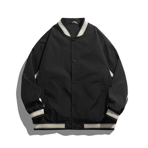 中性风小牛津上衣夹克宽松落肩拼色棒球服外套XZ214-8 JK701-P65图片